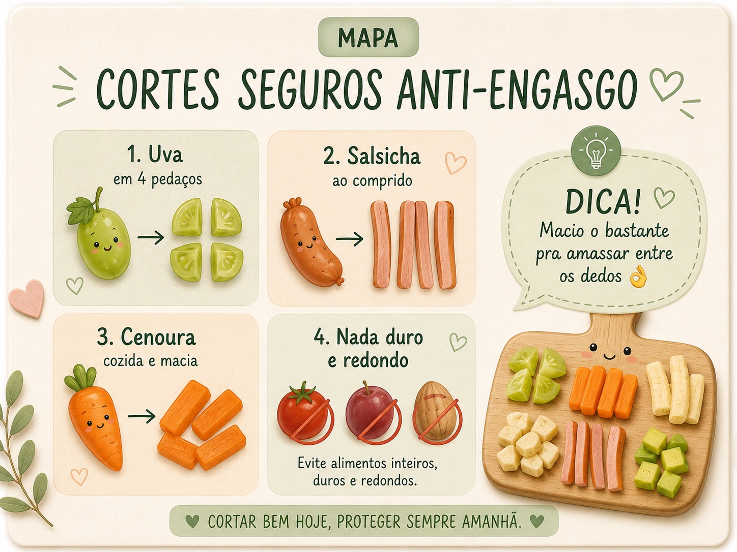 Mapa: Cortes Seguros Anti-Engasgo