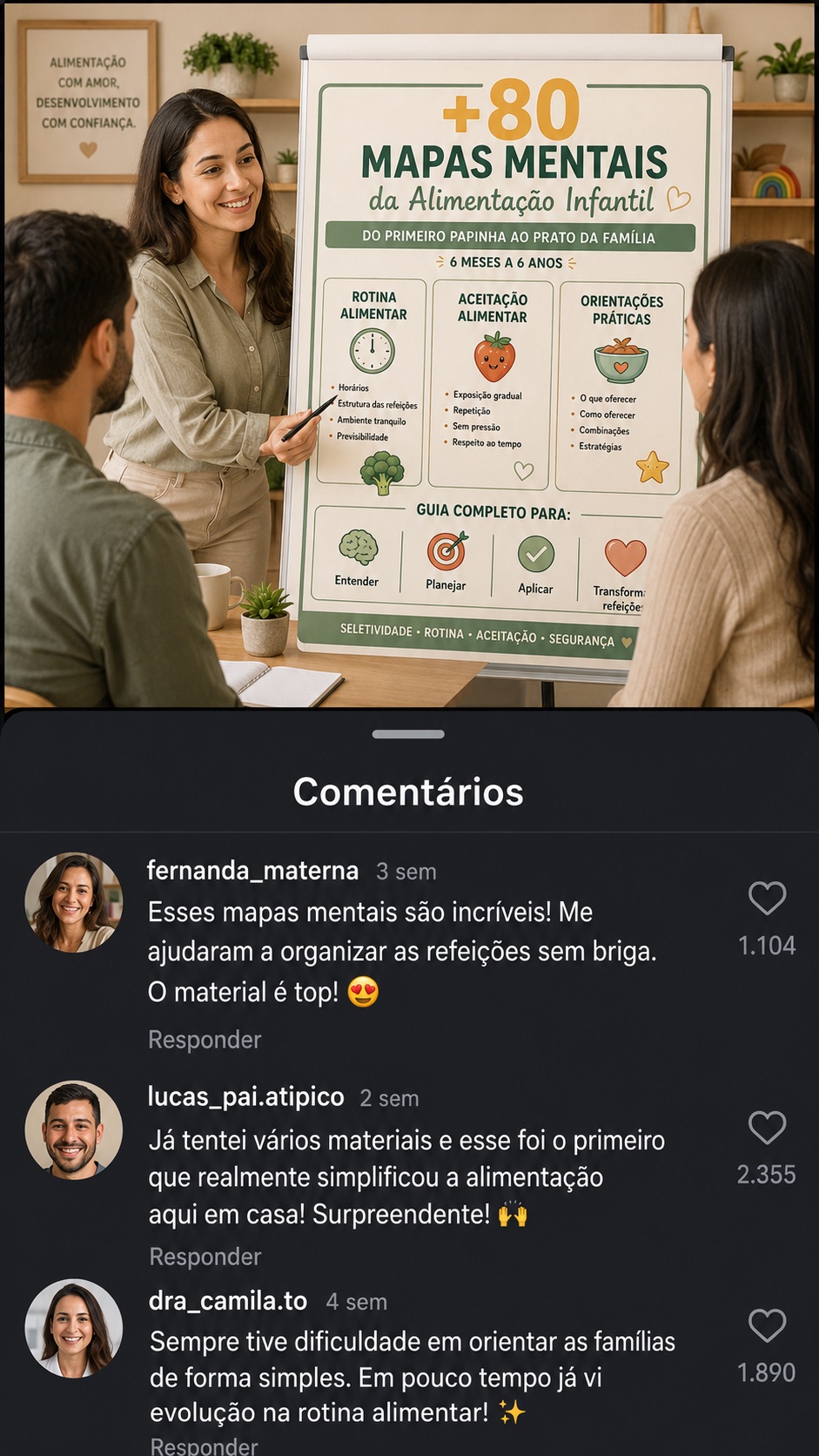 Depoimento de mãe no WhatsApp
